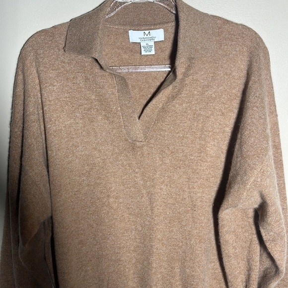 Magaschoni Cashmere Tan Soft Sweater | XL - Picture 3 of 3